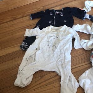 Newborn boys infant PJ with footsies - 8 pack